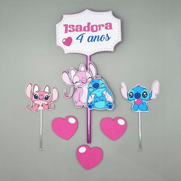 Kit Festa em Casa P - Stitch e Angel