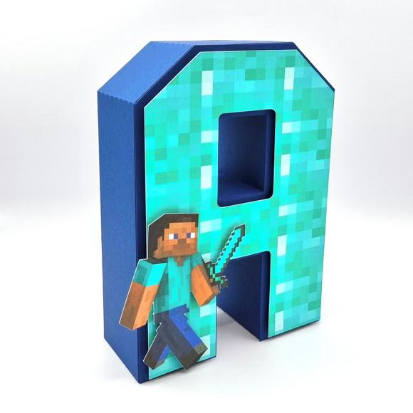 Letra 3d - Minecraft