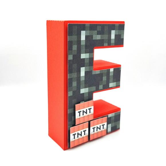 Letra 3d - Minecraft
