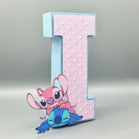 Letra 3d - Stitch e Angel