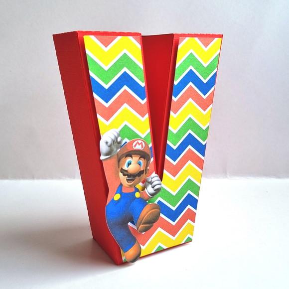 Letra 3d - Super Mario