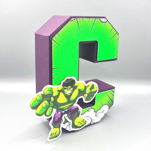 Letra 3d - Vingadores Cute