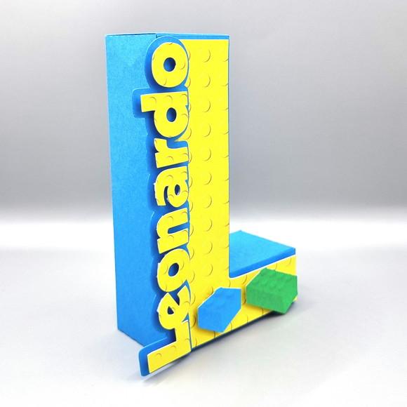 Letra 3d + Nome - Lego