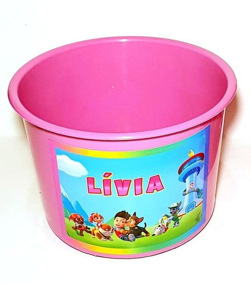 Baldinho de Pipoca 1,5l Personalizado - Patrulha Canina