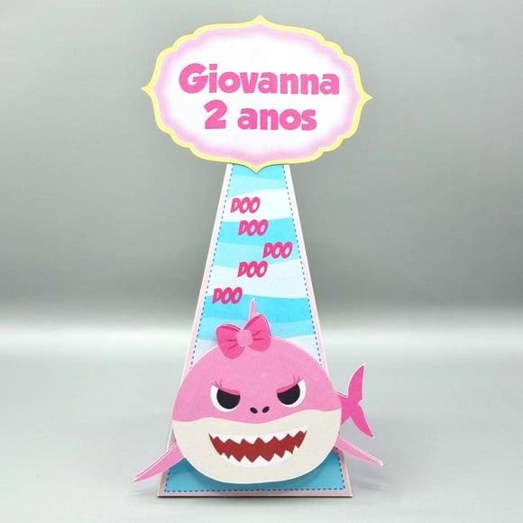 Caixa Cone - Baby Shark Rosa