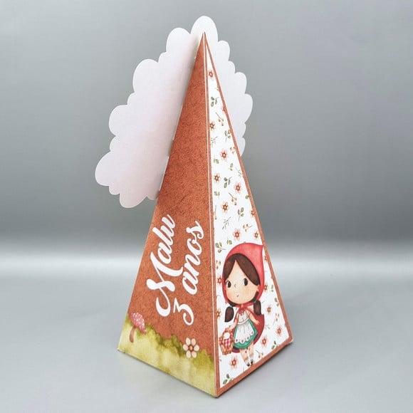 Caixa Cone - Chapeuzinho Vermelho Aquarela