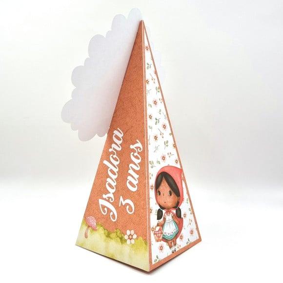Caixa Cone - Chapeuzinho Vermelho Preta