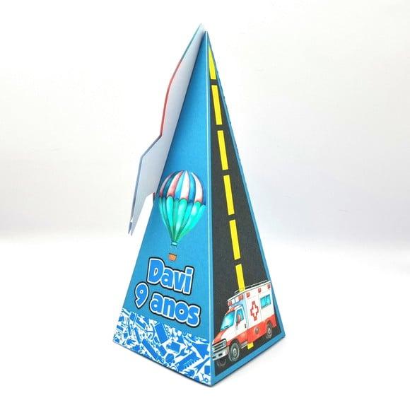 Caixa Cone - Meios de Transporte Realista Aquarela