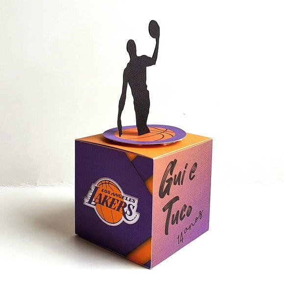 Caixa Cubo - Basquete Los Angeles Lakers