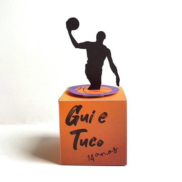 Caixa Cubo - Basquete Los Angeles Lakers