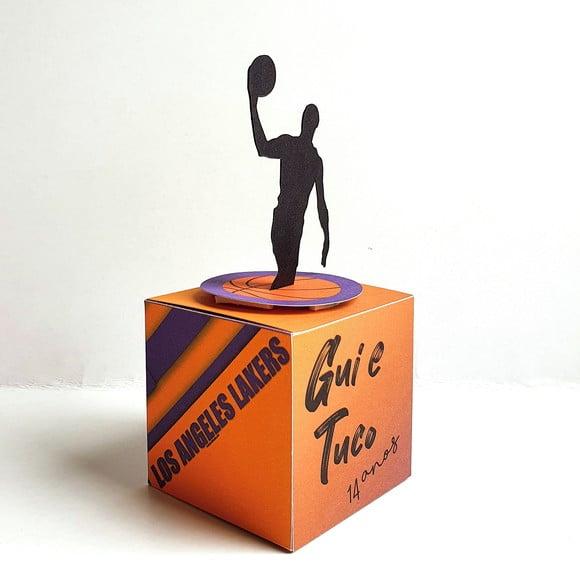 Caixa Cubo - Basquete Los Angeles Lakers