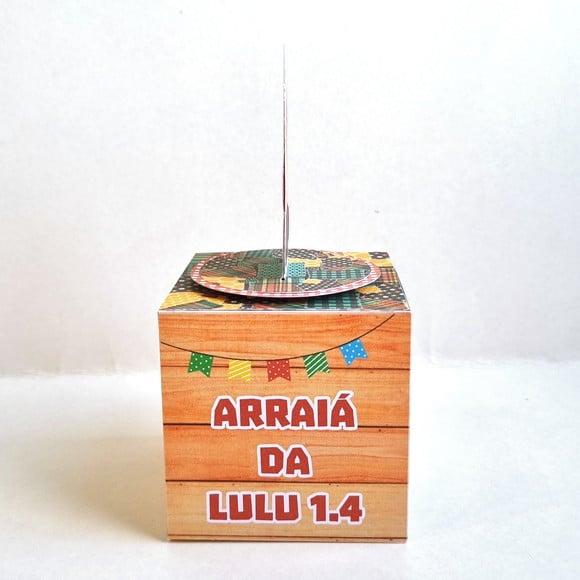 Caixa Cubo - Festa Junina Menina