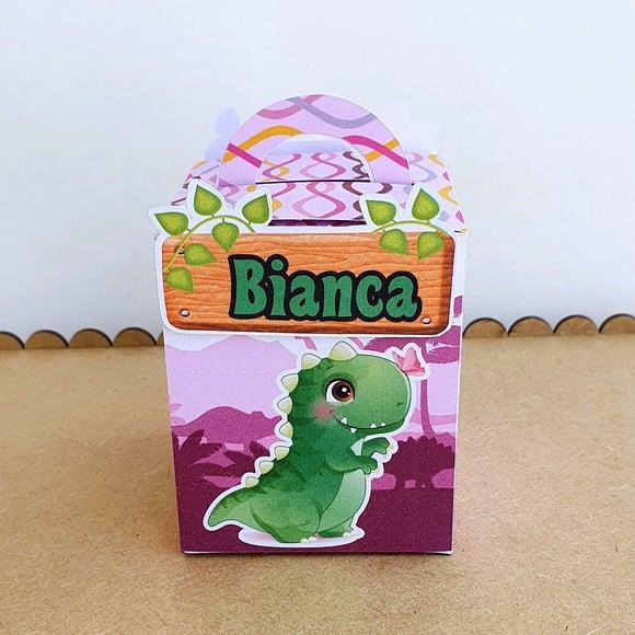 Caixa de Mão - Dinossauro Rosa