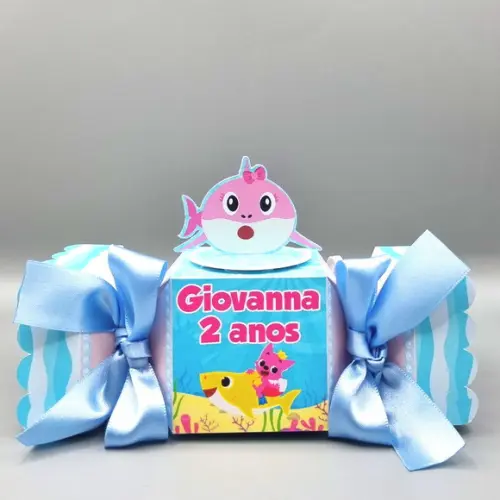 Caixa Bala - Baby Shark Rosa