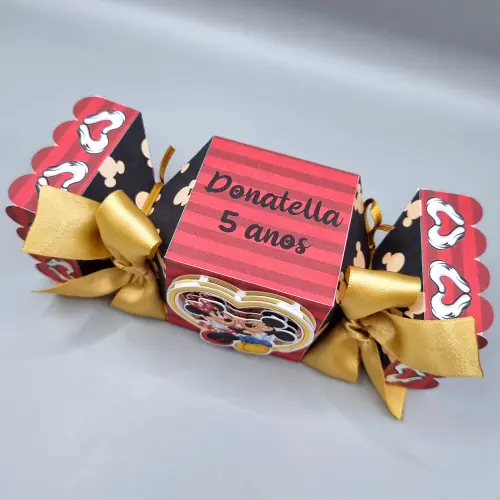 Caixa Bala - Mickey e Minnie Vermelha