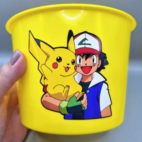 Baldinho de Pipoca 1,5l Personalizado - Pokemon