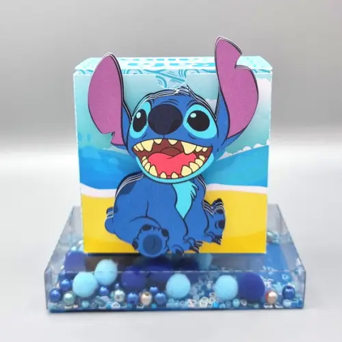Caixa com Base de Acetato Shaker - Lilo e Stitch