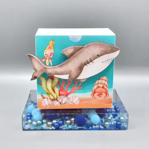 Caixa com Base de Acetato Shaker - Fundo do Mar