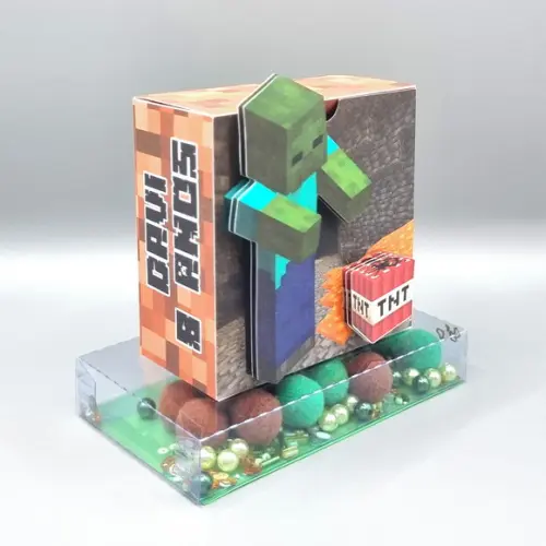 Caixa com Base de Acetato Shaker - Minecraft