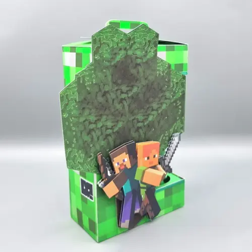 Caixa com Visor Lateral para Tubete - Minecraft