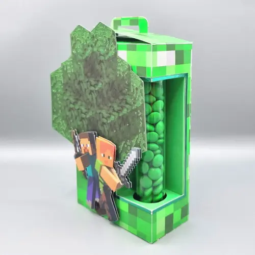 Caixa com Visor Lateral para Tubete - Minecraft