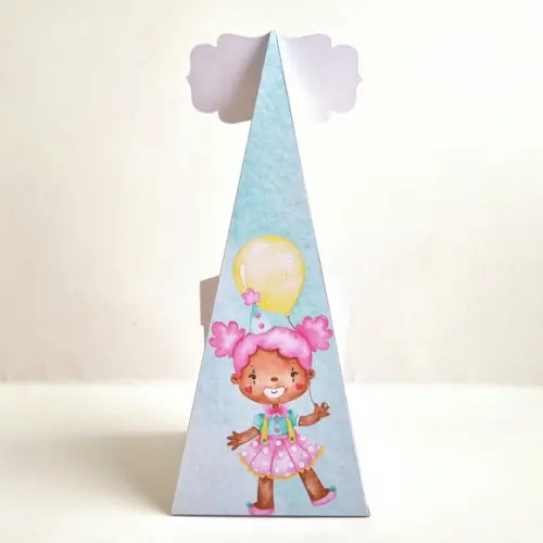 Caixa Cone - Circo Rosa