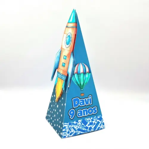 Caixa Cone - Meios de Transporte Realista Aquarela