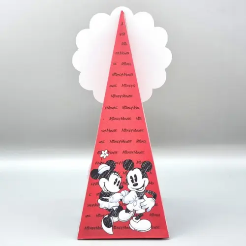 Caixa Cone - Mickey e Minnie Vermelha