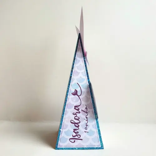 Caixa Cone - Sereia Negra / Sereia Preta