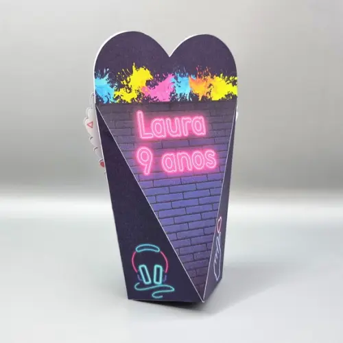 Caixa Coração - Festa Neon