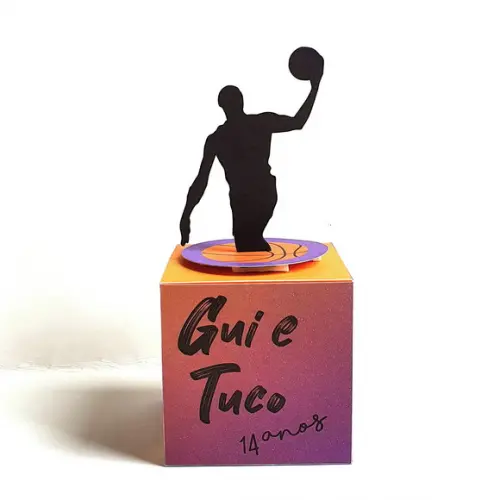 Caixa Cubo - Basquete Los Angeles Lakers