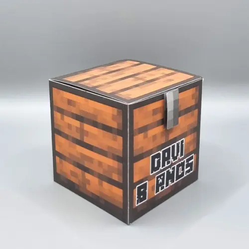 Caixa Cubo - Baú Minecraft