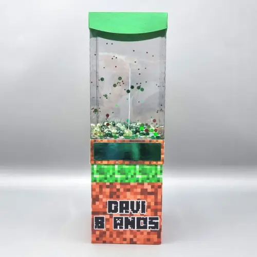 Caixa Cubo Dupla de Acetato - Minecraft