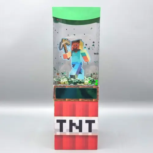 Caixa Cubo Dupla de Acetato - Minecraft