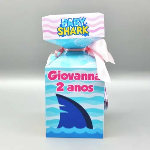Caixa Meia Bala - Baby Shark Rosa