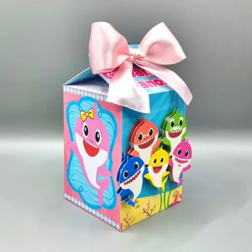 Caixa Milk - Baby Shark Rosa