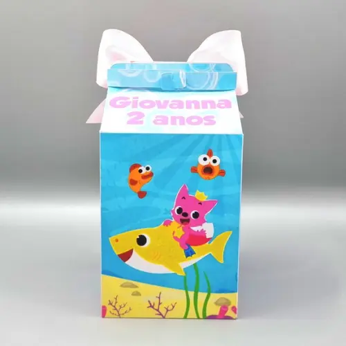 Caixa Milk - Baby Shark Rosa