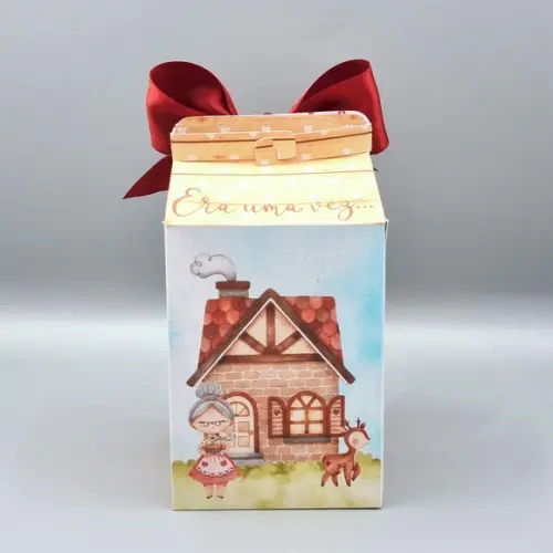 Caixa Milk - Chapeuzinho Vermelho Aquarela