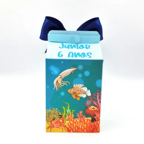Caixa Milk - Fundo do Mar Realista