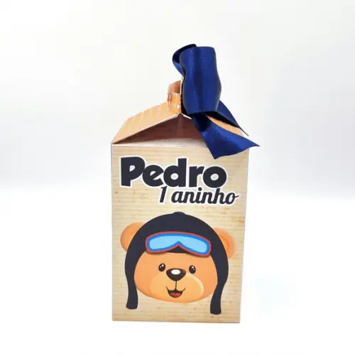 Caixa Milk - Urso Aviador