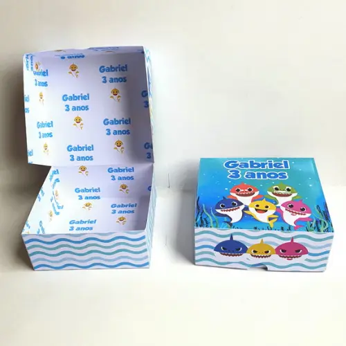 Caixa para 4 Doces - Baby Shark