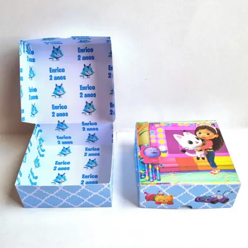 Caixa para 4 Doces - Casa Mágica da Gabby
