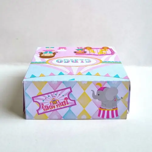 Caixa para 4 Doces - Circo Rosa