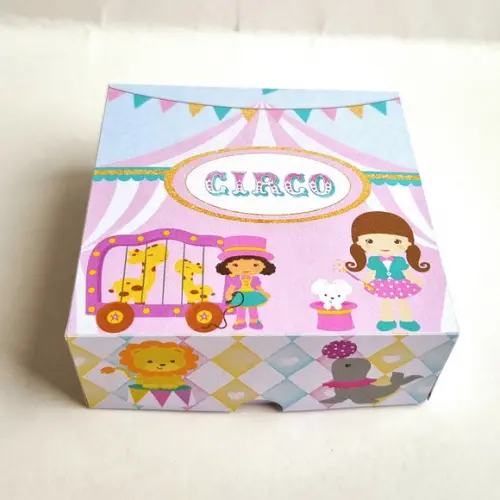 Caixa para 4 Doces - Circo Rosa