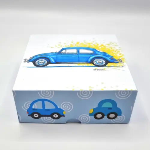 Caixa para 4 Doces - Fusca Azul