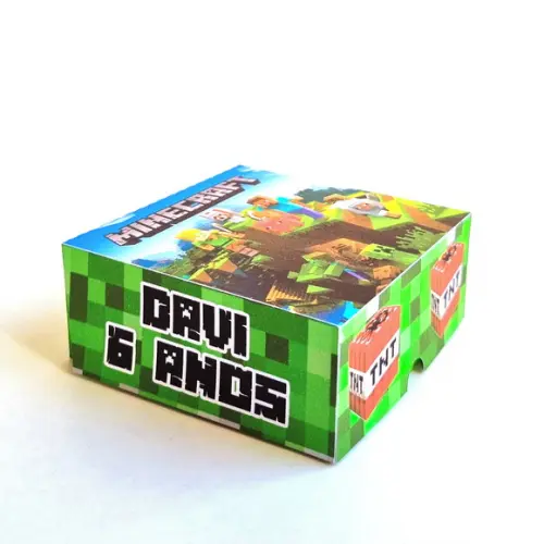 Caixa para 4 Doces - Minecraft