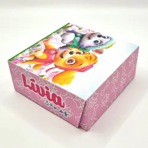 Caixa para 4 Doces - Patrulha Canina Rosa