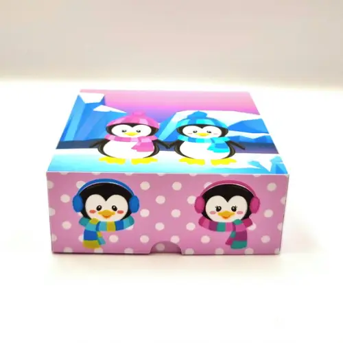 Caixa para 4 Doces - Pinguim