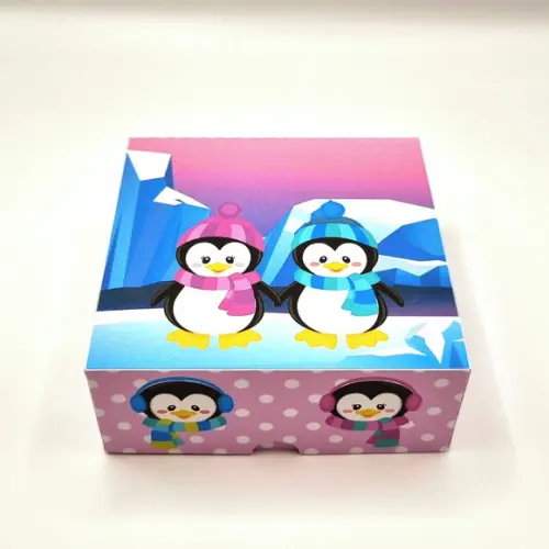 Caixa para 4 Doces - Pinguim