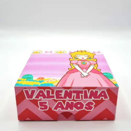Caixa para 4 Doces - Princesa Peach (super Mario)